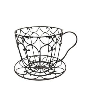 Decorative Metal Wire Teacup Shape Plant Holder For Indoor & Outdoor Use